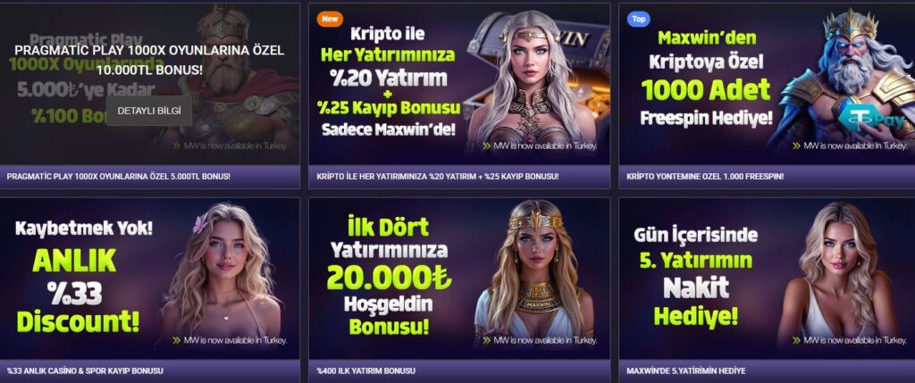 maxwin bonusları